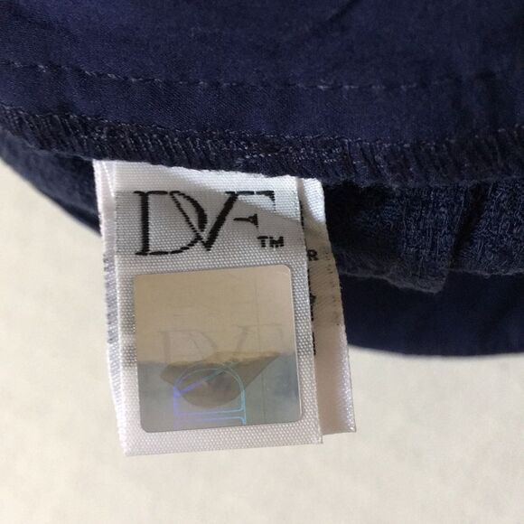 Diane Von Furstenberg Pencil Cigarette Style Navy Pants Sz 8 - Picture 5 of 16